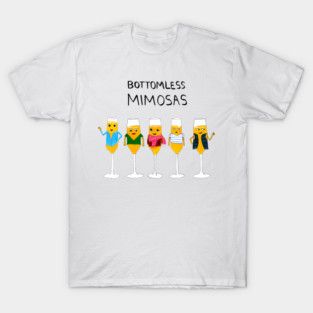 Bottomless Mimosas Cocktail Drinking Brunch Day Funny T-Shirt
