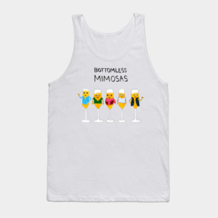 Bottomless Mimosas Cocktail Drinking Brunch Day Funny Tank Top