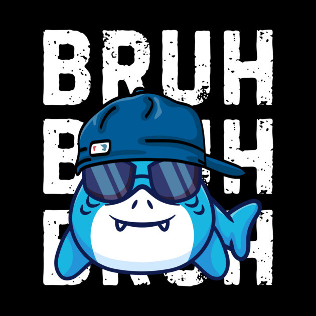 Cool Summer Vacation Bruh Shark by The WYLD Tribe