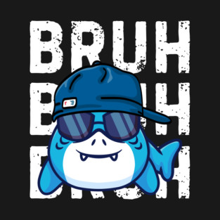 Cool Summer Vacation Bruh Shark T-Shirt