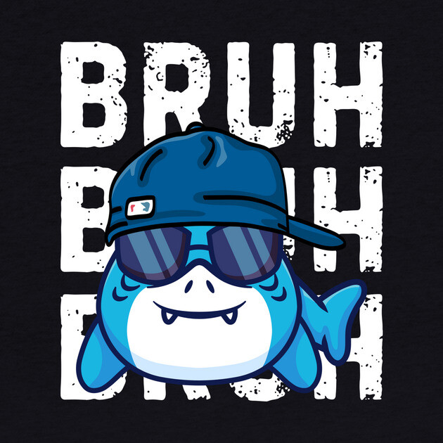 Cool Summer Vacation Bruh Shark by The WYLD Tribe