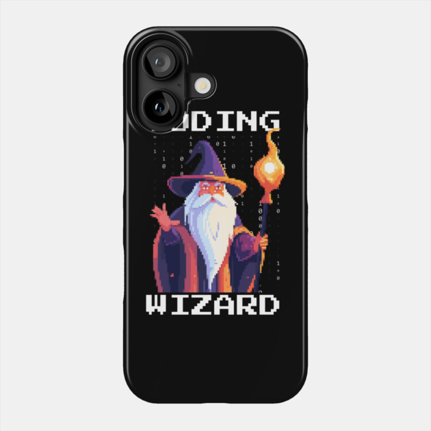 Pixel Coder Coding Wizard Phone Case by The WYLD Tribe