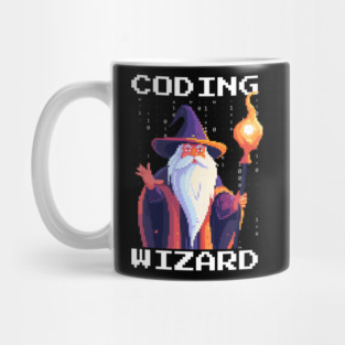 Pixel Coder Coding Wizard Mug