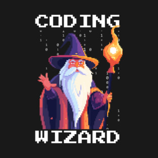 Pixel Coder Coding Wizard T-Shirt