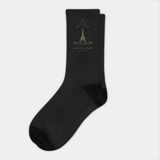 Vintage Eiffel Tower Bastille Day Socks
