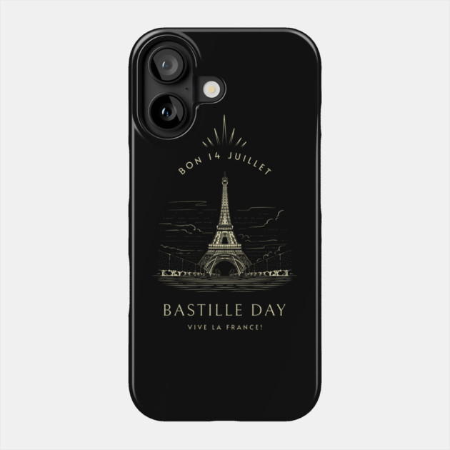 Vintage Eiffel Tower Bastille Day Phone Case by HolidayBug