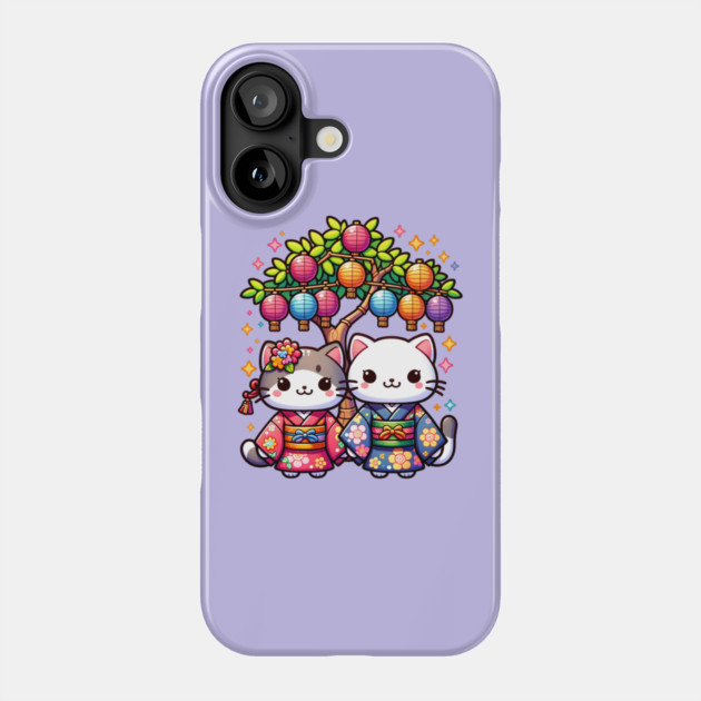 Tanabata Kittens in Kimonos Phone Case by HolidayBug