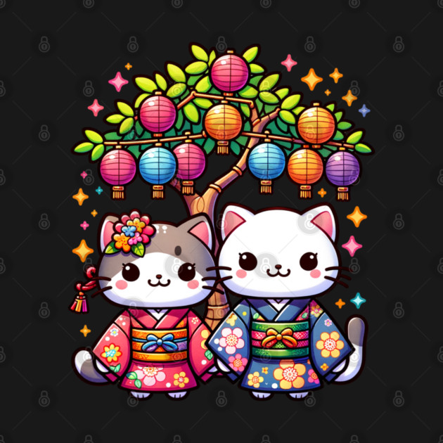 Tanabata Kittens in Kimonos by HolidayBug