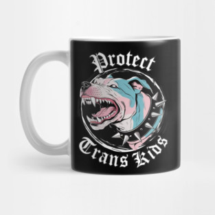 Protect Trans Kids Scary Dog Mug