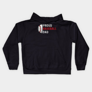 Proud Baseball Dad Kids Hoodie