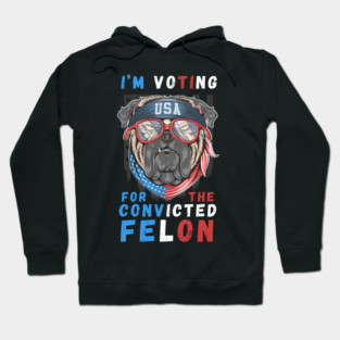 I'm Voting For The Convicted Felon Hoodie