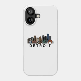 Detroit Skyline Phone Case
