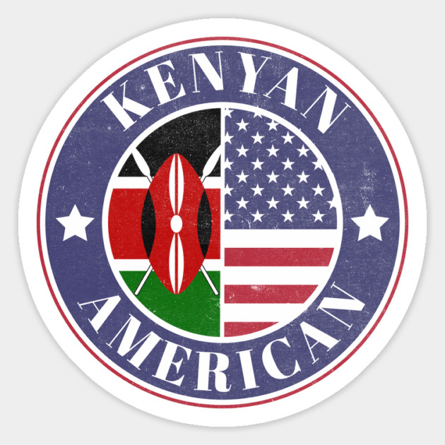 Proud Kenyan-American Badge - Kenya Flag Magnet by Yesteeyear