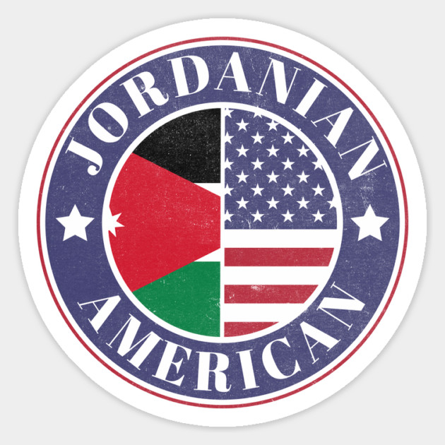 Proud Jordanian-American Badge - Jordan Flag Magnet by Yesteeyear
