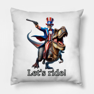 Uncle Sam Let's Ride Pillow