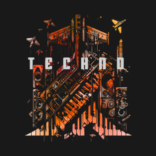 Techno Fighter Plane [orange] T-Shirt