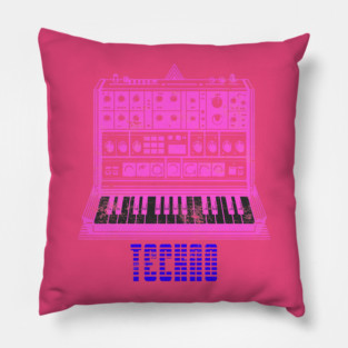 Techno Synth [pink variant] Pillow
