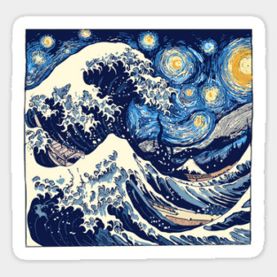 Starry Waves Sticker