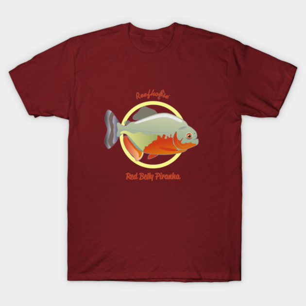 Red Belly Piranha T-Shirt by Reefhorse