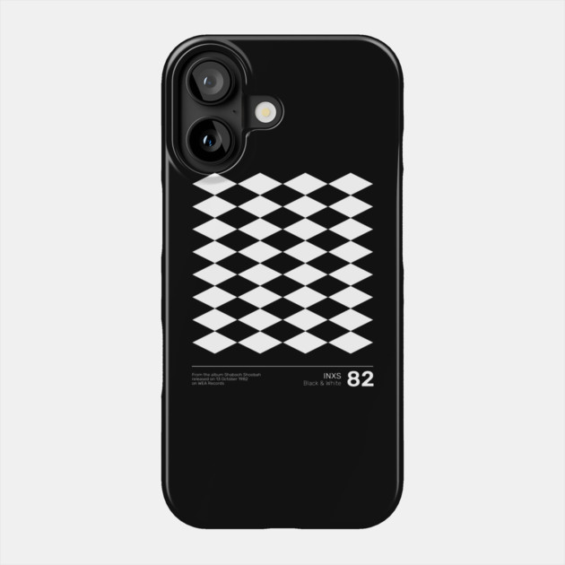 INXS Black and White Phone Case by Timeless Chaos
