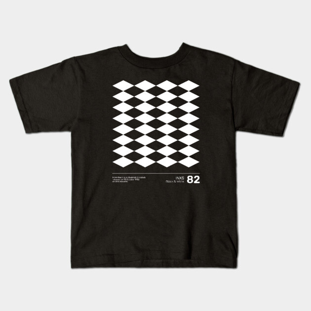 INXS Black and White Kids T-Shirt by Timeless Chaos