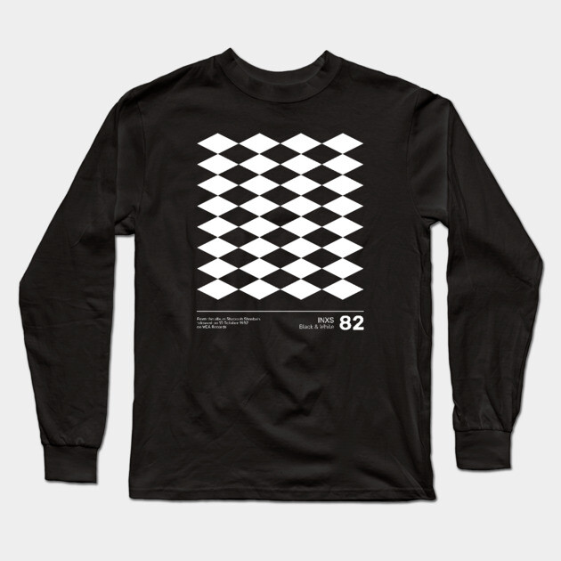 INXS Black and White Long Sleeve T-Shirt by Timeless Chaos