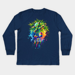 Watercolor Tanabata Tree Kids Long Sleeve T-Shirt