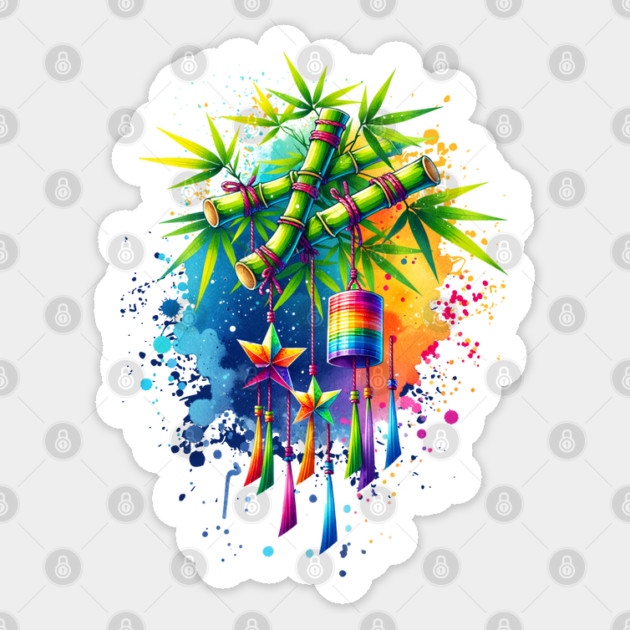 Watercolor Tanabata Tree Sticker by HolidayBug