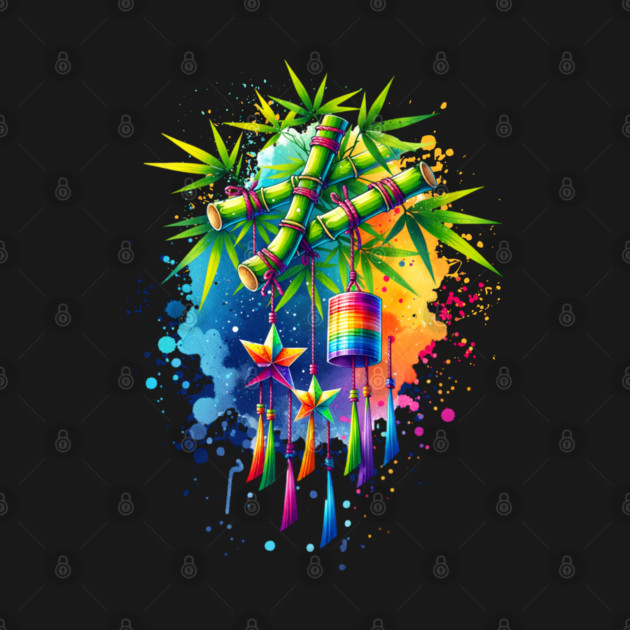 Watercolor Tanabata Tree by HolidayBug