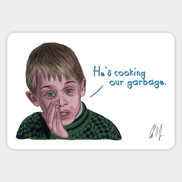 Uncle Buck: Cooking Garbage Magnet by 51Deesigns