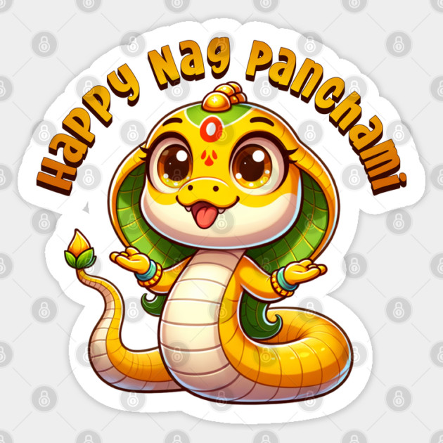 Cute Naga Panchami Cobra Sticker by HolidayBug