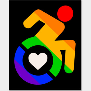 Wheelchair Heart Pride Posters and Art