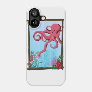 Squid under the Sea Phone Case