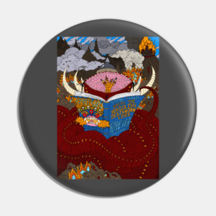 Mongolian Death Wyrm Pin