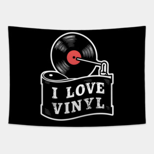 I Love Vinyl Tapestry