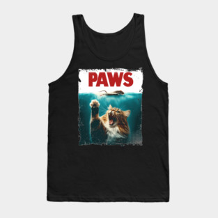 Paws Cat and Mouse Top Cute Funny Cat Tank Top