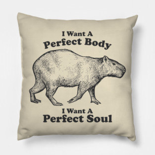 I Want A Perfect Body I Want A Perfect Soul - Light Version Pillow