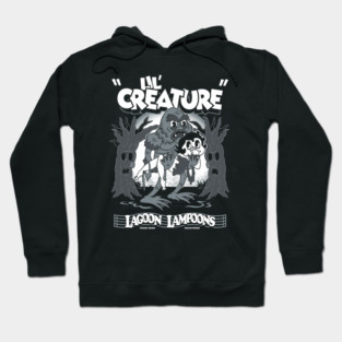Lil Creature - Vintage Cartoon Black Lagoon - Creepy Cute Monster Hoodie