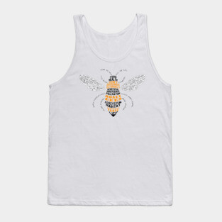 Honey Bee Word Cloud Tank Top