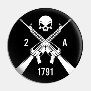 Second Amendment Crossed Rifles Pin