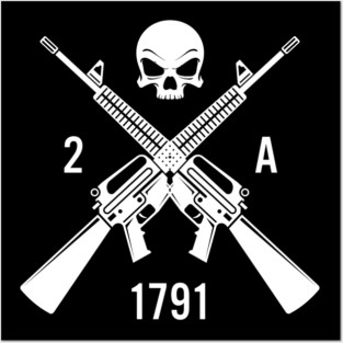 Second Amendment Crossed Rifles Posters and Art