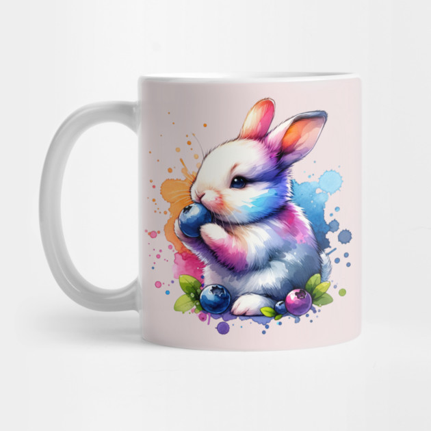 Watercolor Blueberry Bunny by HolidayBug