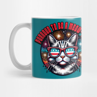 Proud American Cat Pun Mug