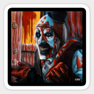 Terrifier "Splatter House" Art The Clown painting (digital) Sticker