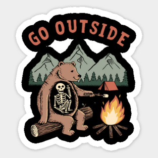 Go outside Sticker