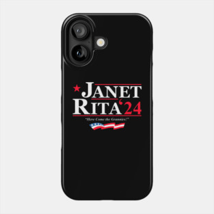 Janet and Rita Bluey Grannies 2024 for President Phone Case