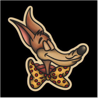 Cartoon Wolf Design Posters and Art