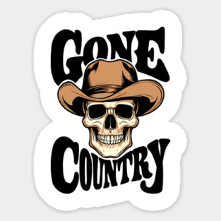 Gone Country Outlaw Western Cowboy Sticker