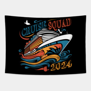 Cruise Squad 2024 - Nautical Adventure Tapestry