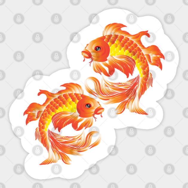 2 Koi Sticker by DickinsonDesign